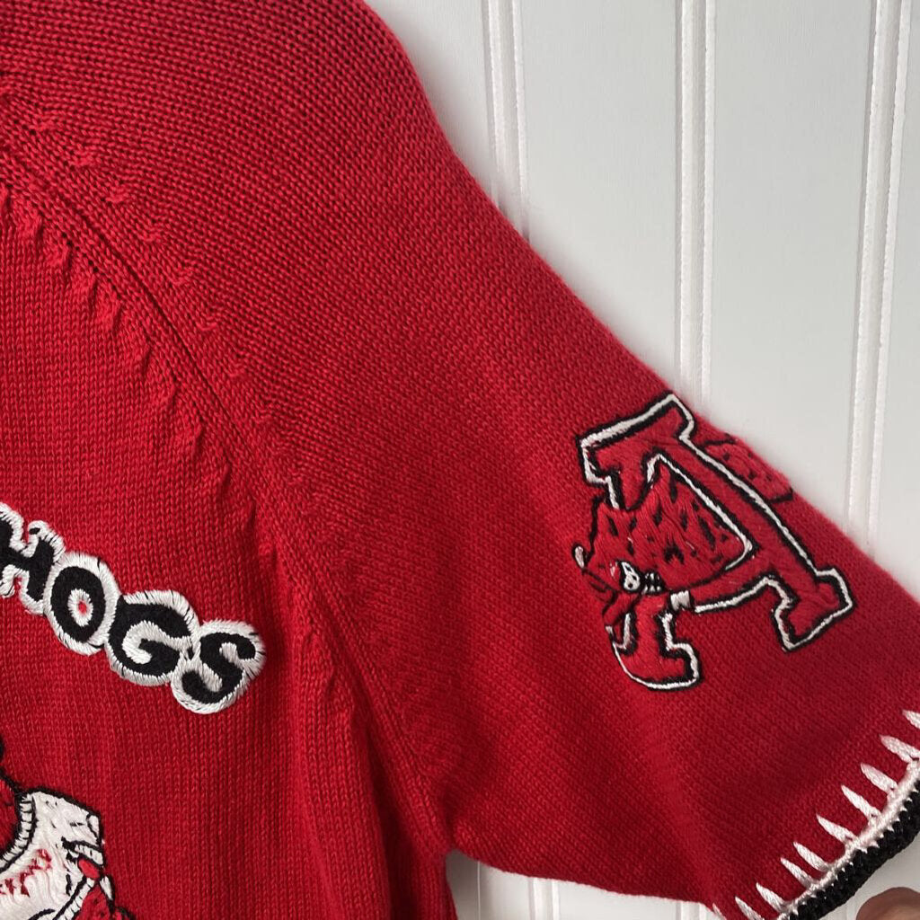 ARKANSAS RAZORBACKS SHORT SLEEVE SWEATER