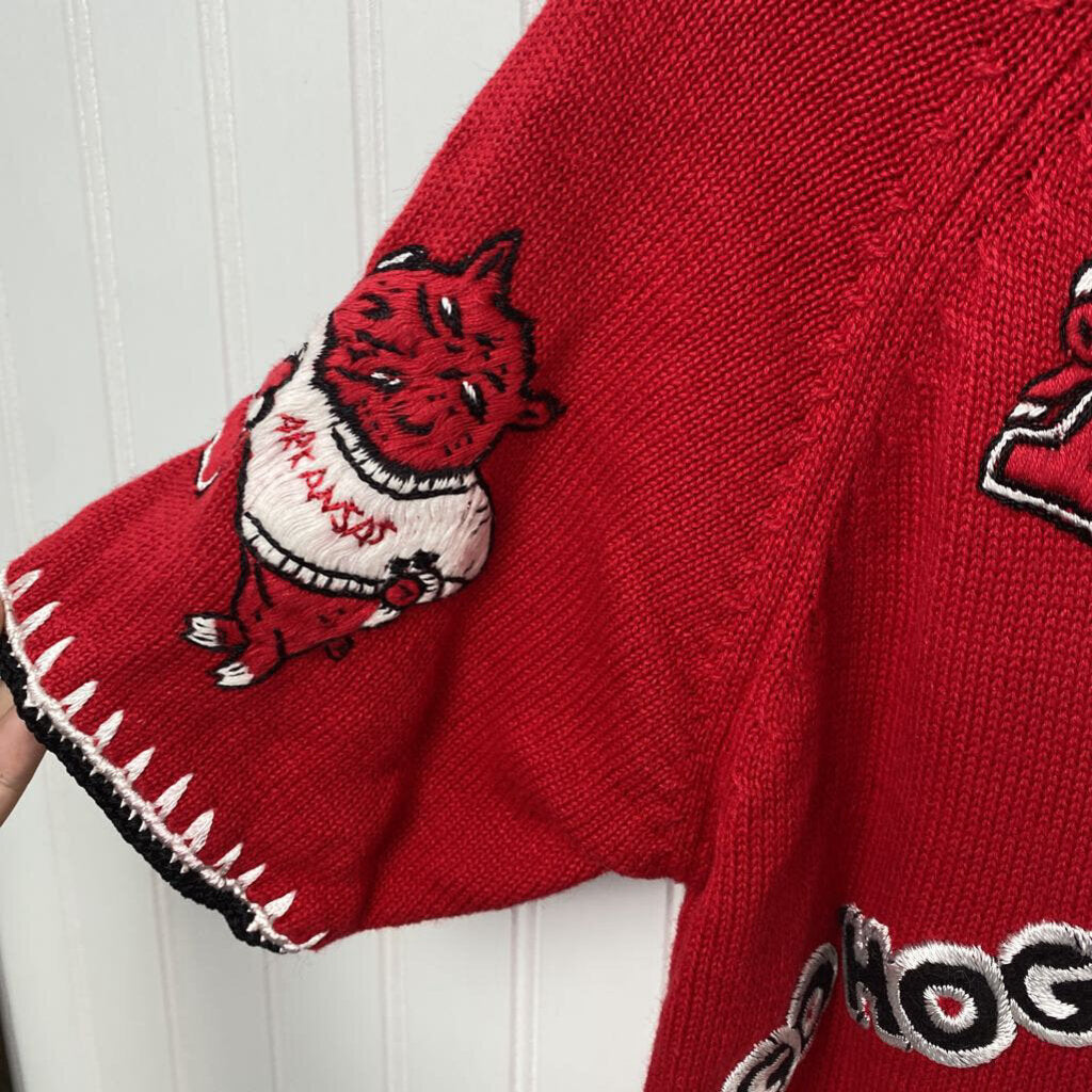 ARKANSAS RAZORBACKS SHORT SLEEVE SWEATER