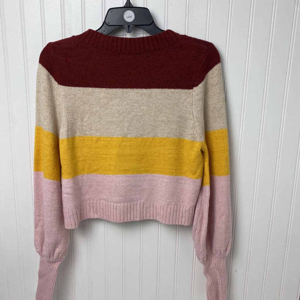 STRIPED BUTTON UP CARDIGAN