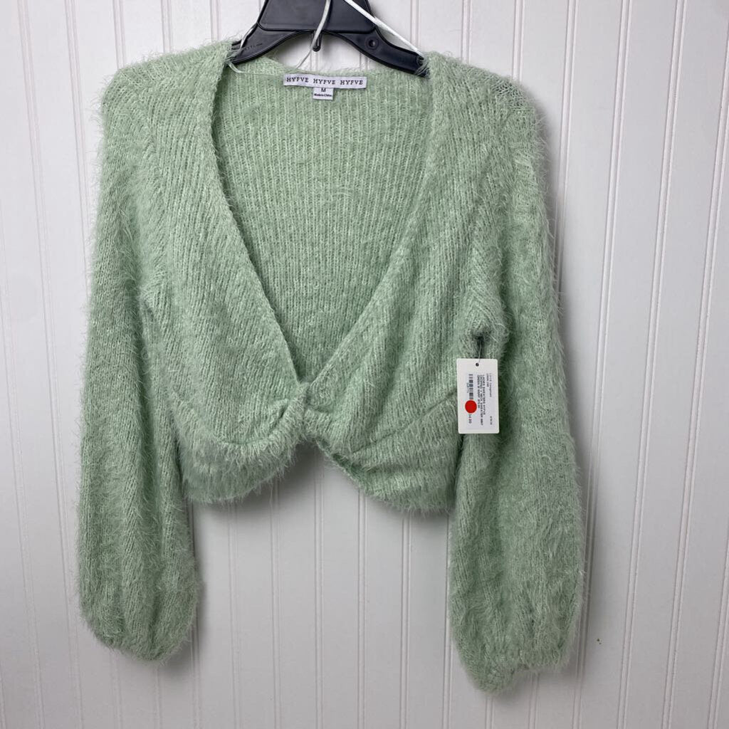 CROPPED V NECK SWEATER
