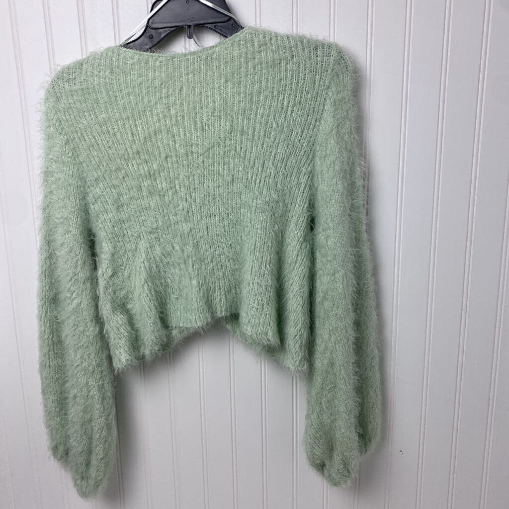 CROPPED V NECK SWEATER