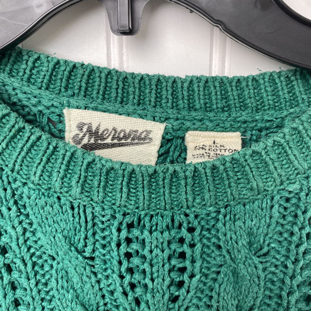 SILK BLEND CABLEKNIT SWEATER