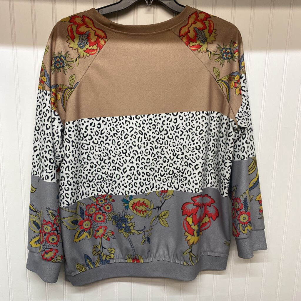 FLORAL PRINT PULLOVER