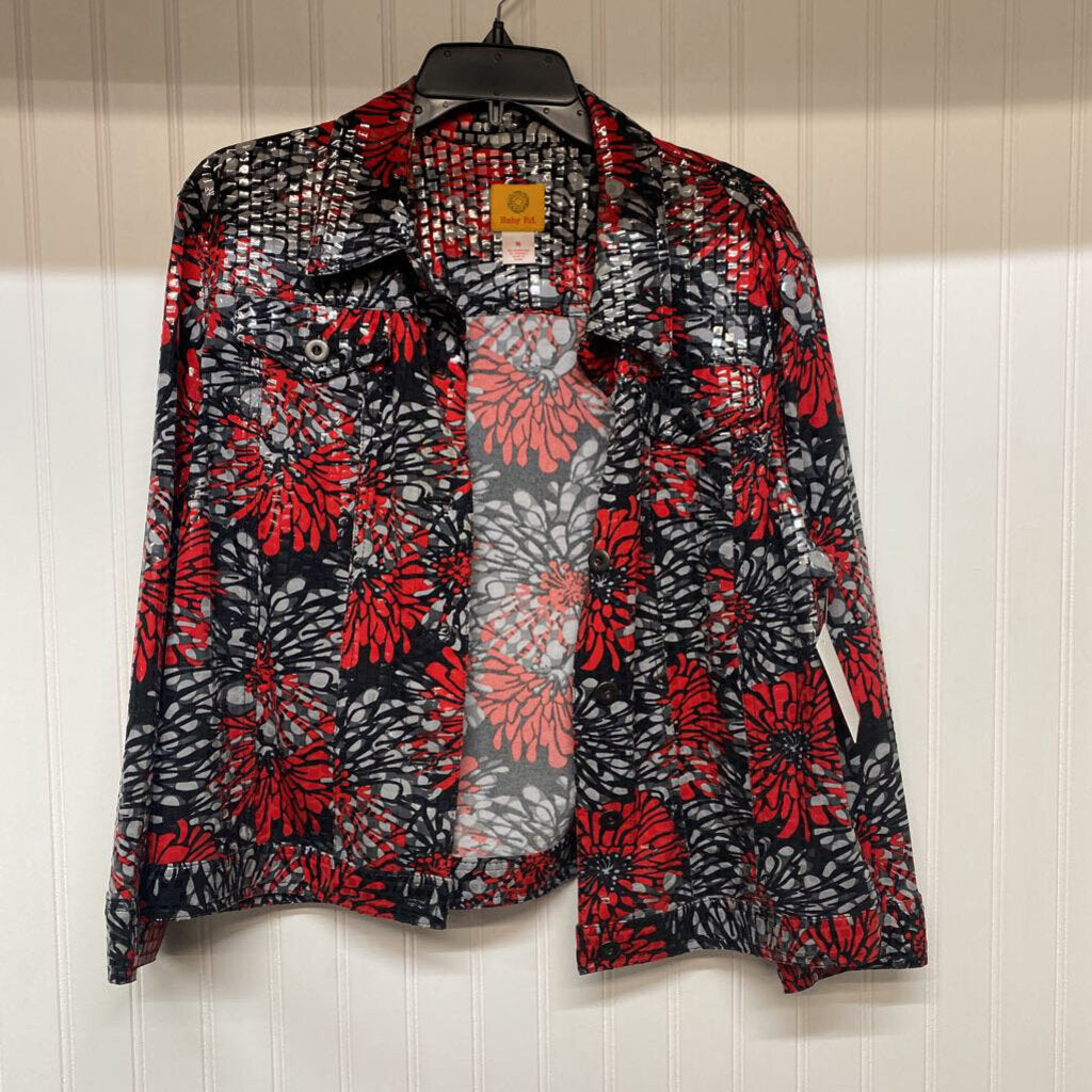 SEQUIN FLORAL PRINT JACKET