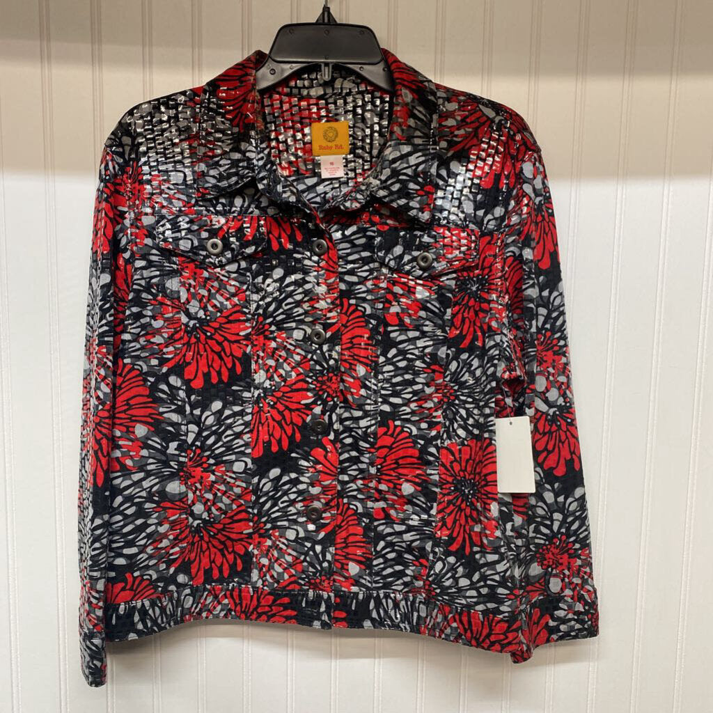 SEQUIN FLORAL PRINT JACKET
