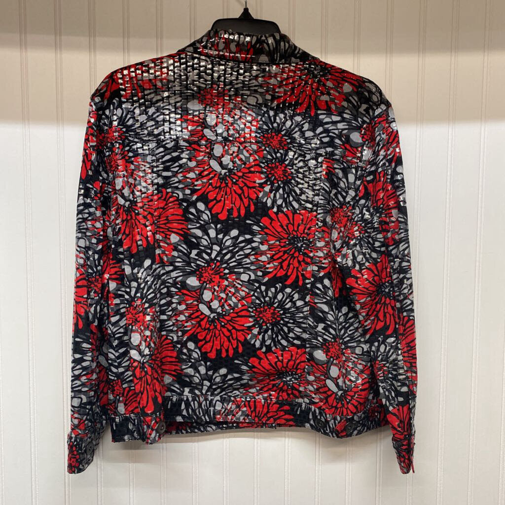 SEQUIN FLORAL PRINT JACKET