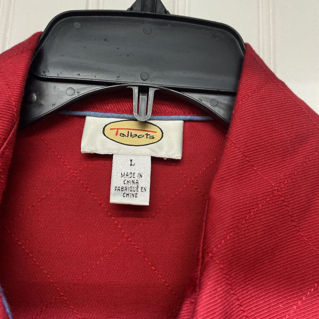 RED DENIM SNAP UP VEST