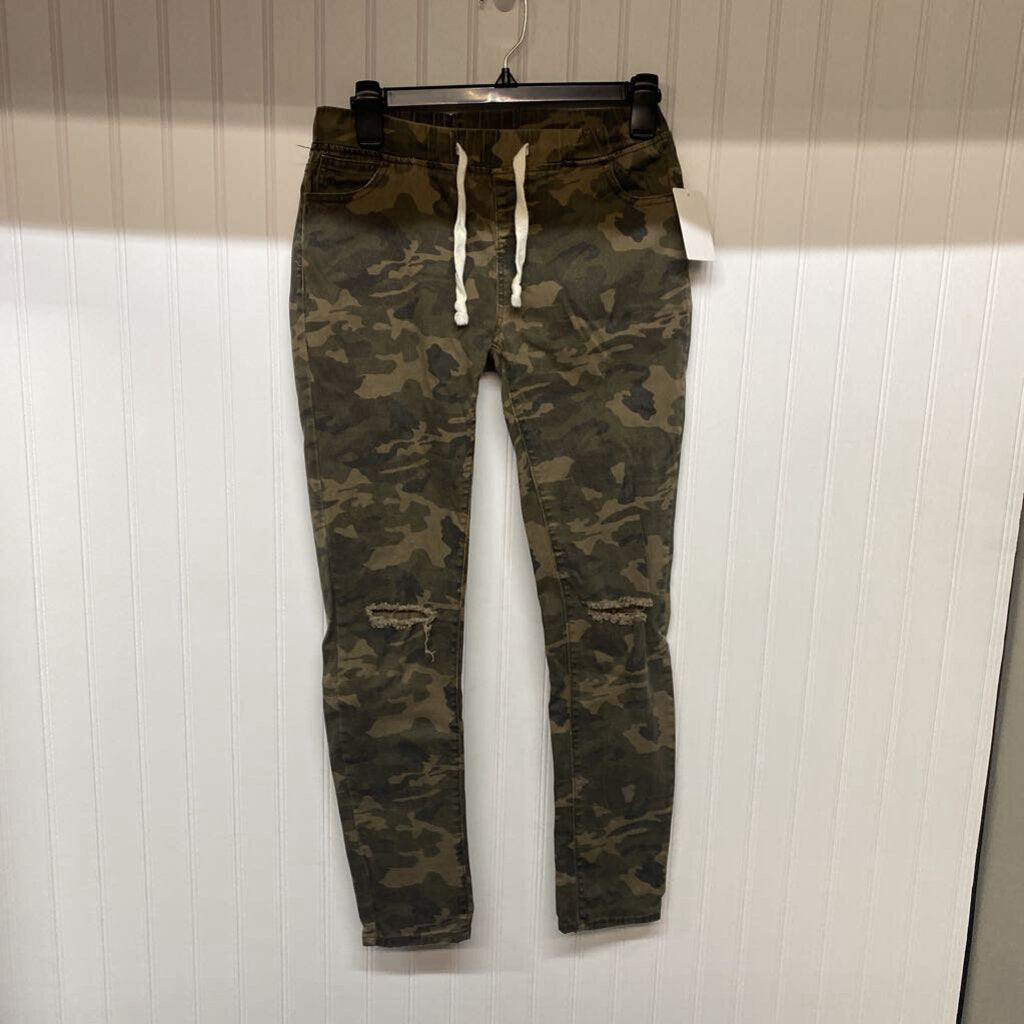 DRAWSTRING WAIST CAMOFLAGE PANTS