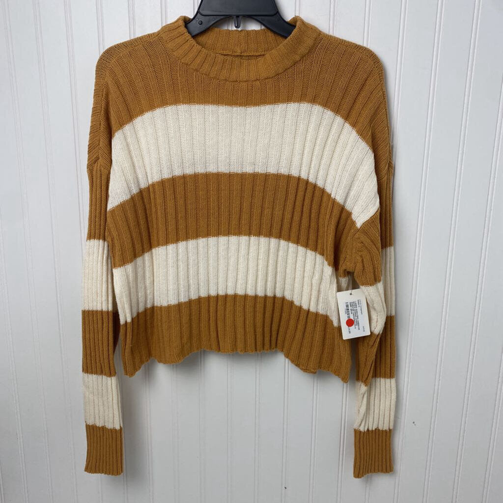 CROPPED STRIPED SWEATER