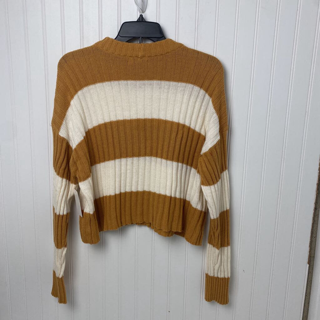 CROPPED STRIPED SWEATER