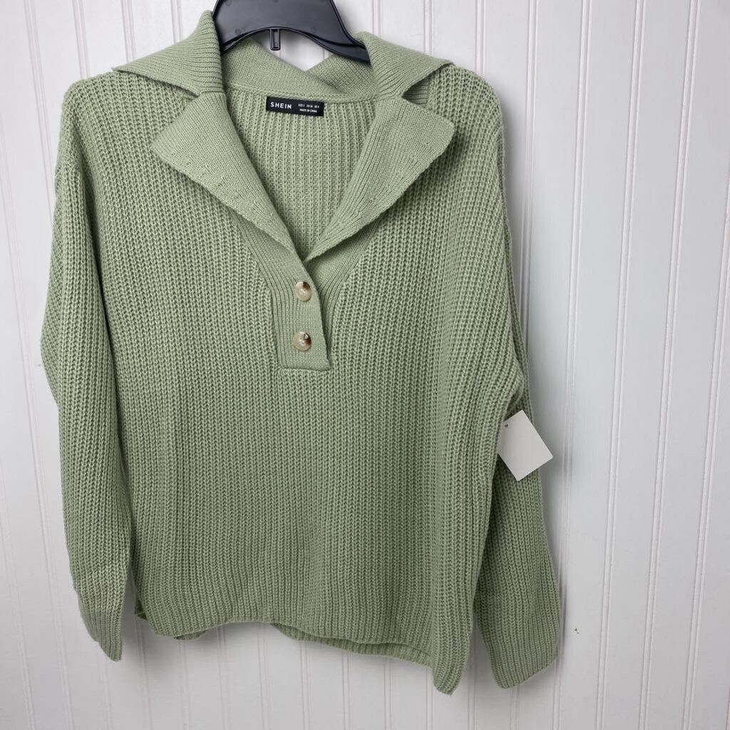 V NECK COLLARED SWEATER