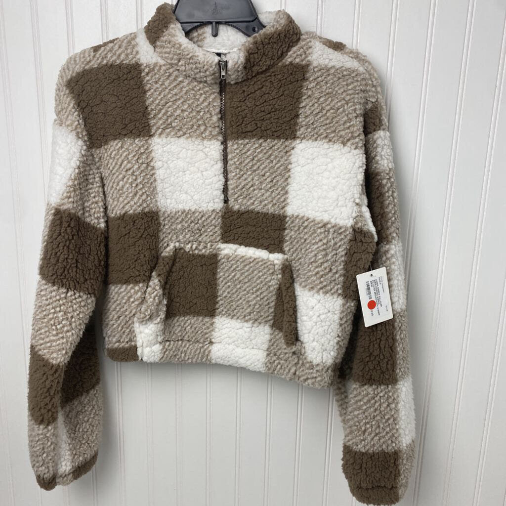 CROPPED SHERPA PULLOVER