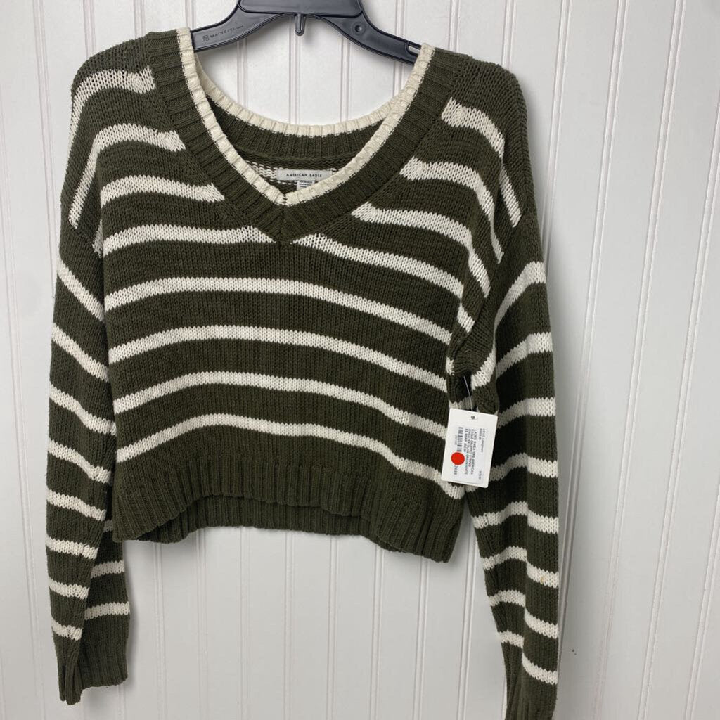 CROPPED STRIPED SWEATER