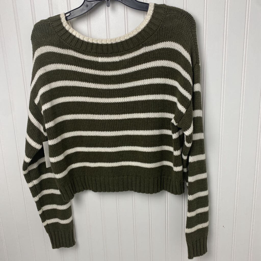 CROPPED STRIPED SWEATER