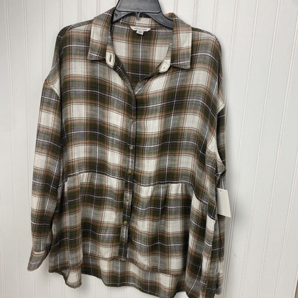 LADIES FLANNEL BABYDOLL TOP