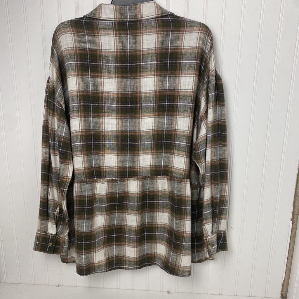LADIES FLANNEL BABYDOLL TOP
