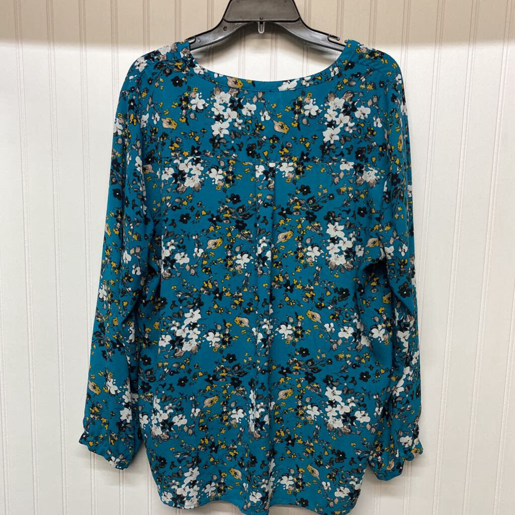 LONG SLEEVE FLORAL PRINT BLOUSE