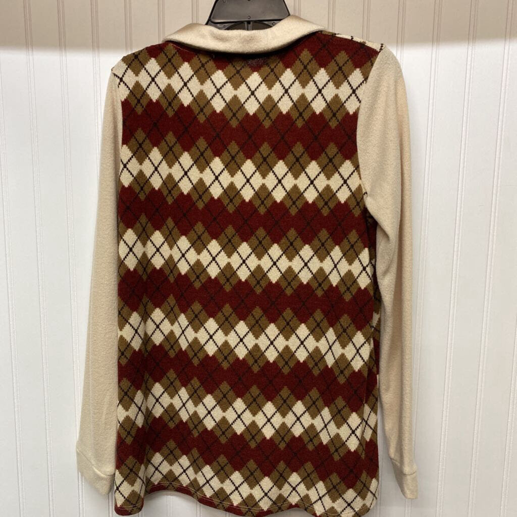 COLLAR ARGYLE SWEATER