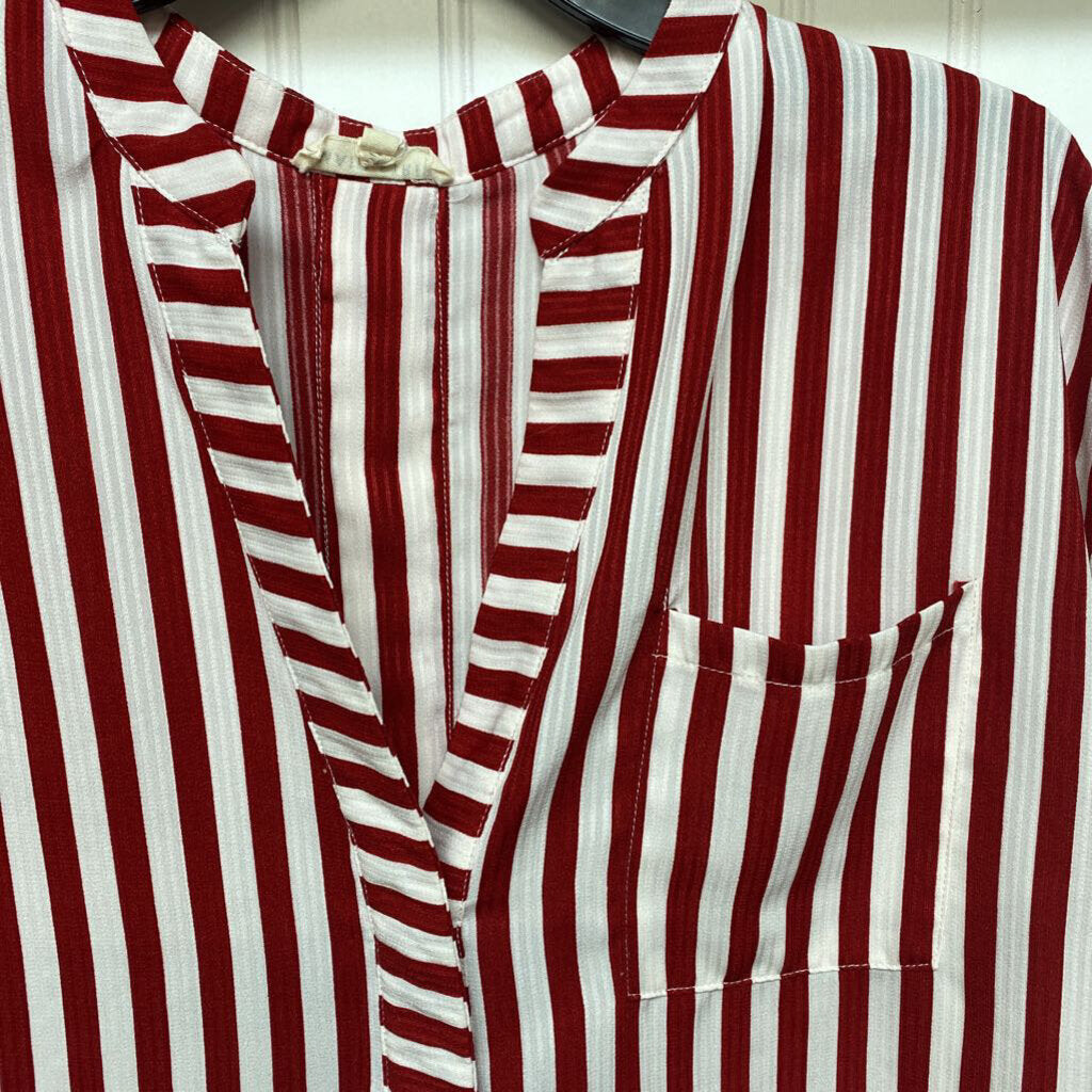 CAP SLEEVED STRIPED SHIRT
