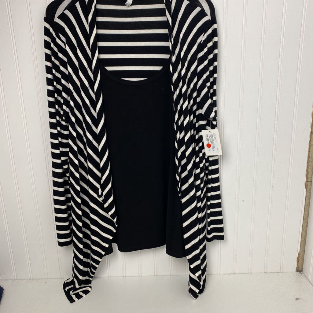 OPEN FRONT CARDIGAN WITH TANK LINING