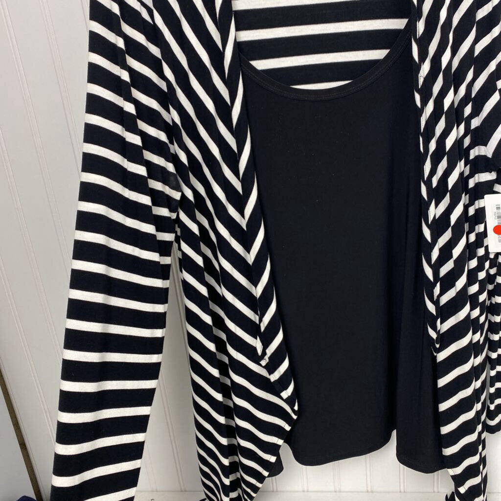 OPEN FRONT CARDIGAN WITH TANK LINING
