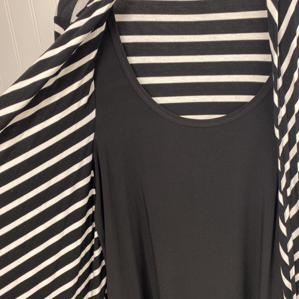OPEN FRONT CARDIGAN WITH TANK LINING