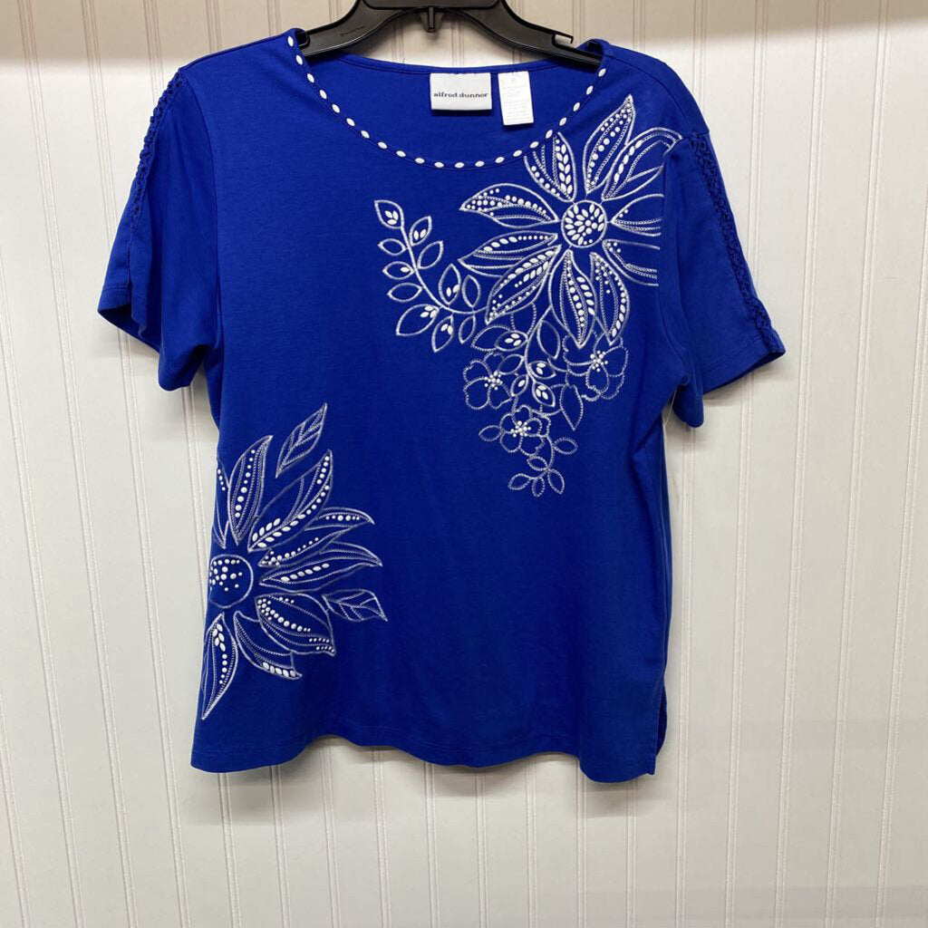 BLUE W/ WHITE EMBROIDERY