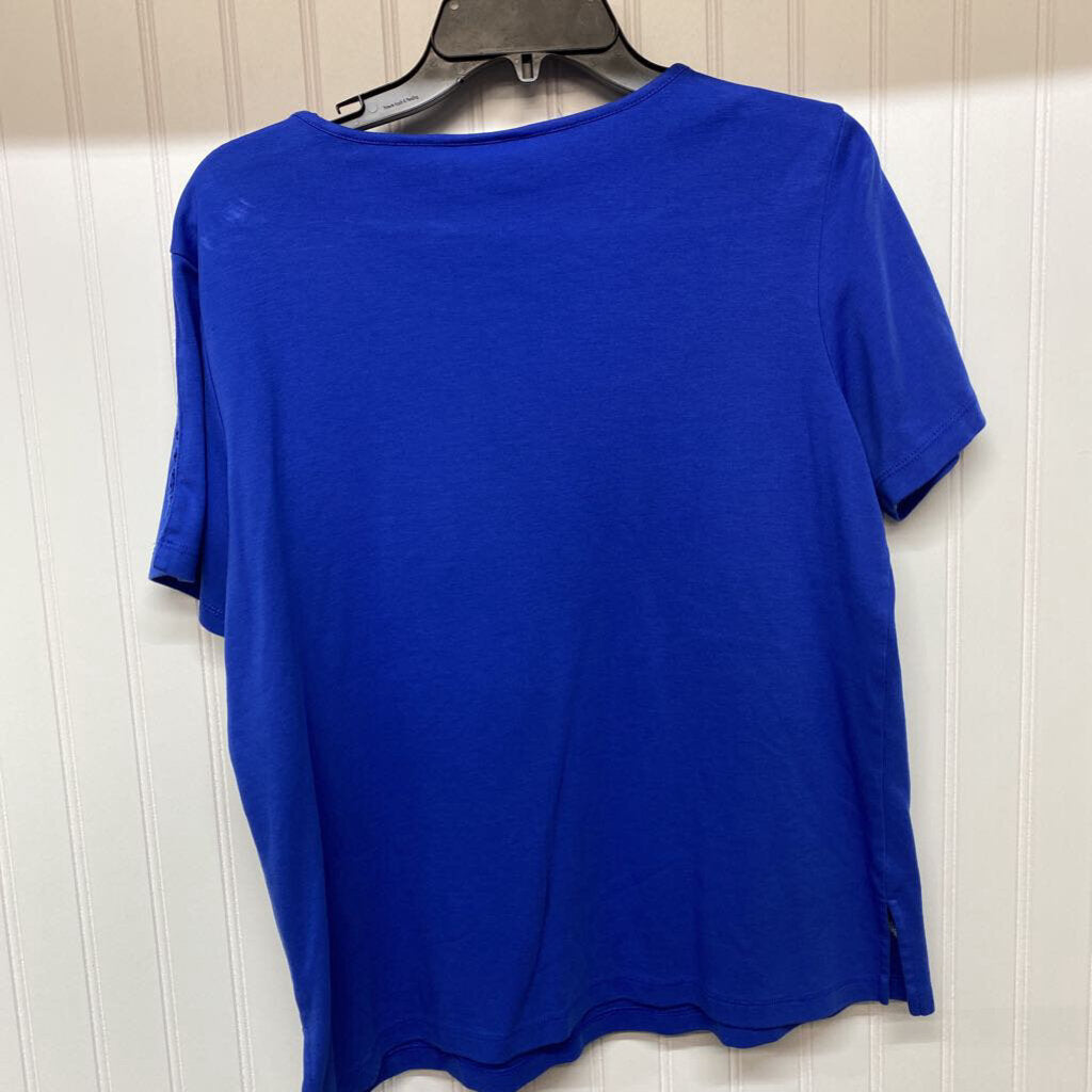 BLUE W/ WHITE EMBROIDERY