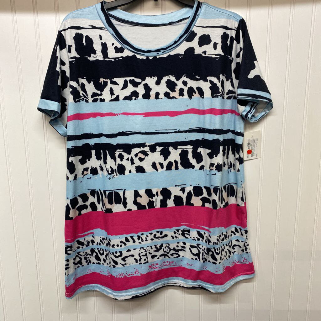 MULTI COLORED SHORT SLEEVED