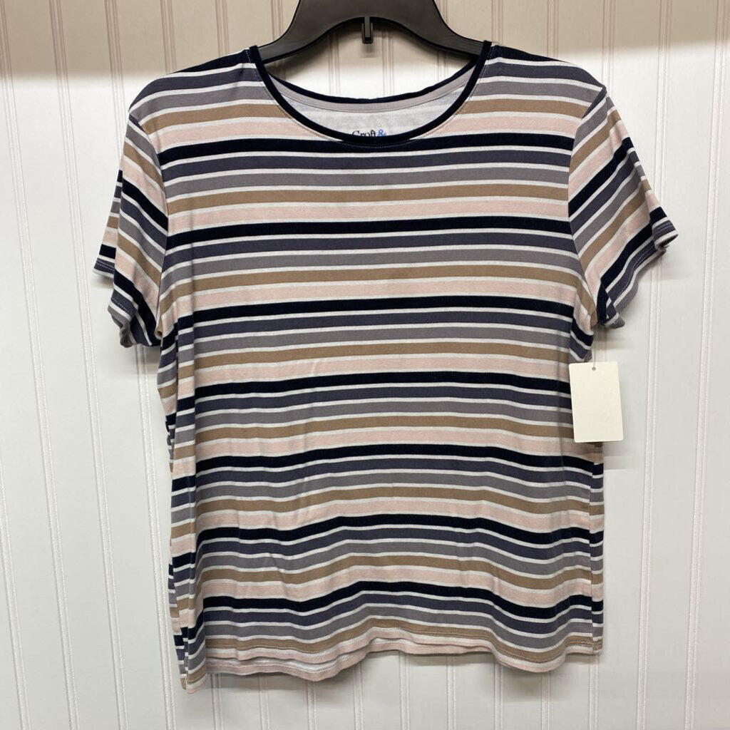 STRIPED SHORT SLEEVED