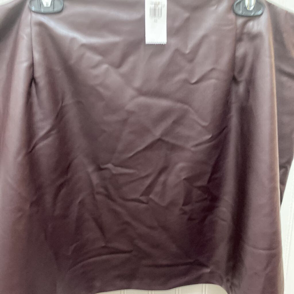 PLEATHER MINI SKIRT