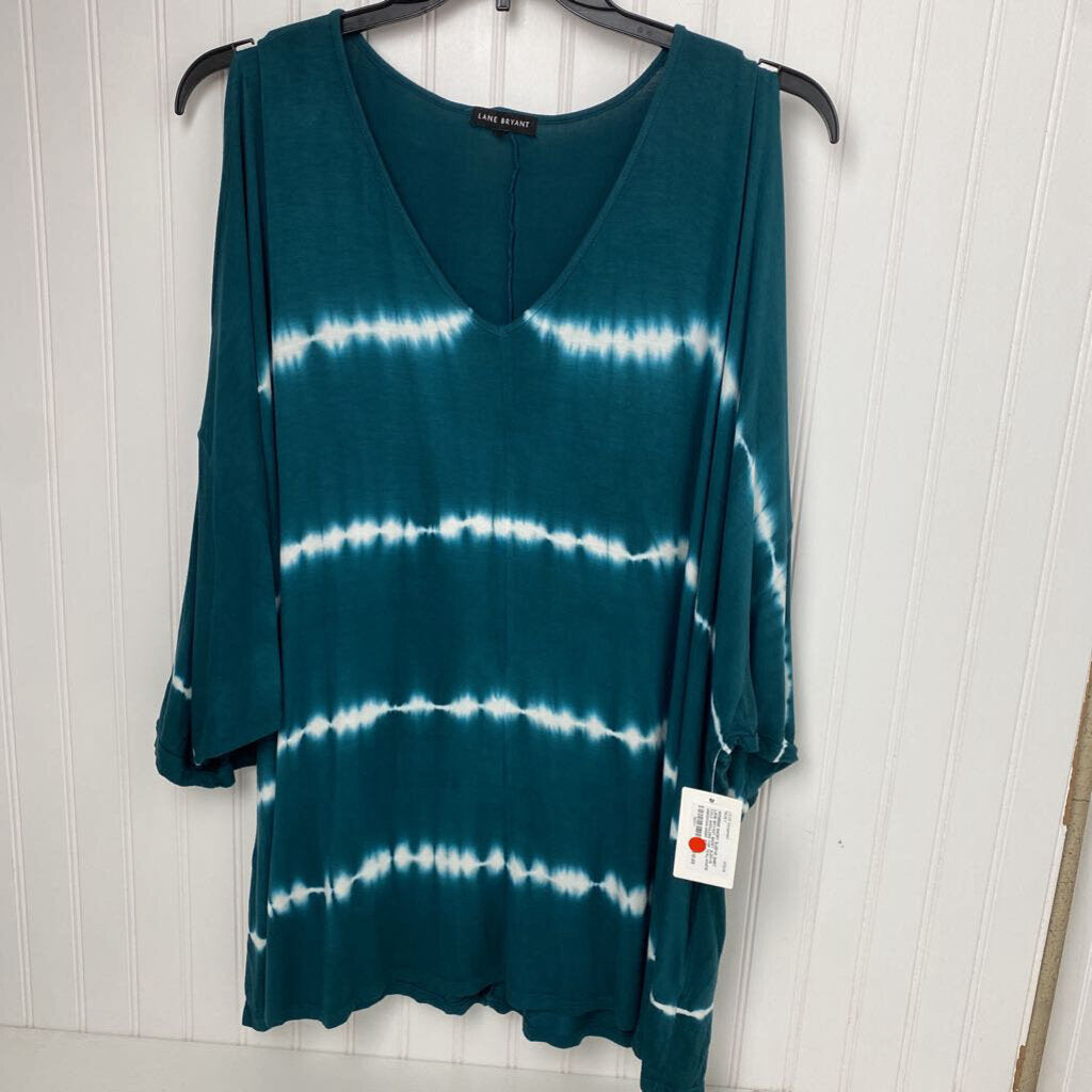 SHORT SLEEVE COLD SHOULDER TOP