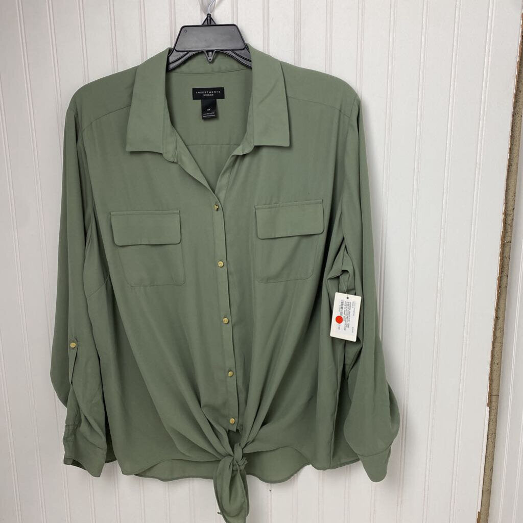 LONG SLEEVE BUTTON FRONT BLOUSE