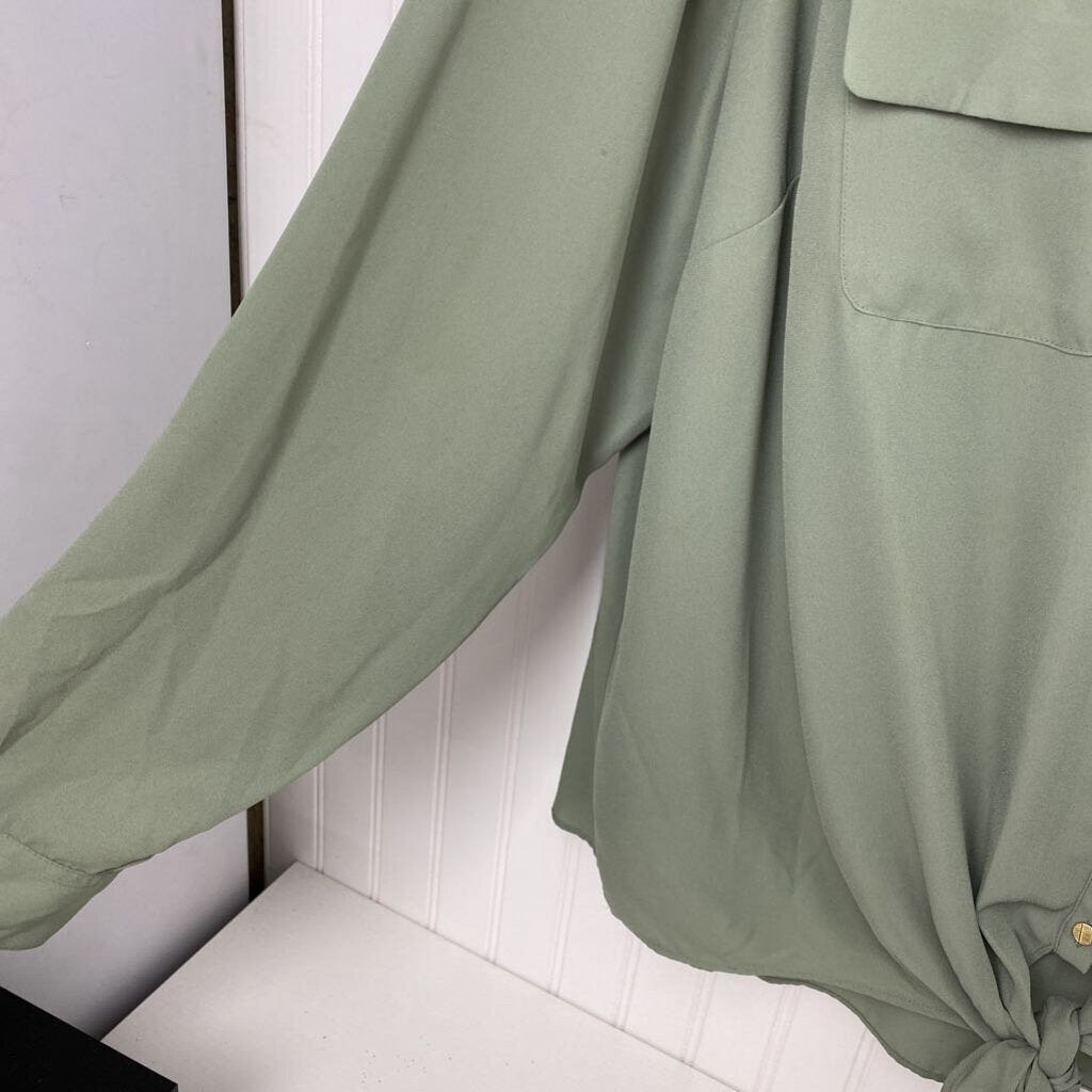 LONG SLEEVE BUTTON FRONT BLOUSE