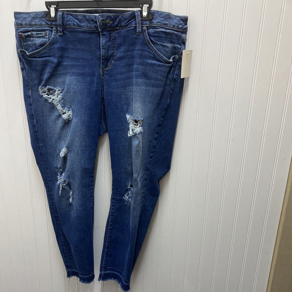 DISTRESSED WOMENS PLUS JEANS