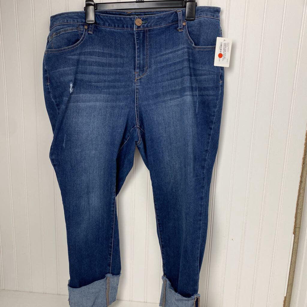 WOMENS PLUS ANKLE JEANS