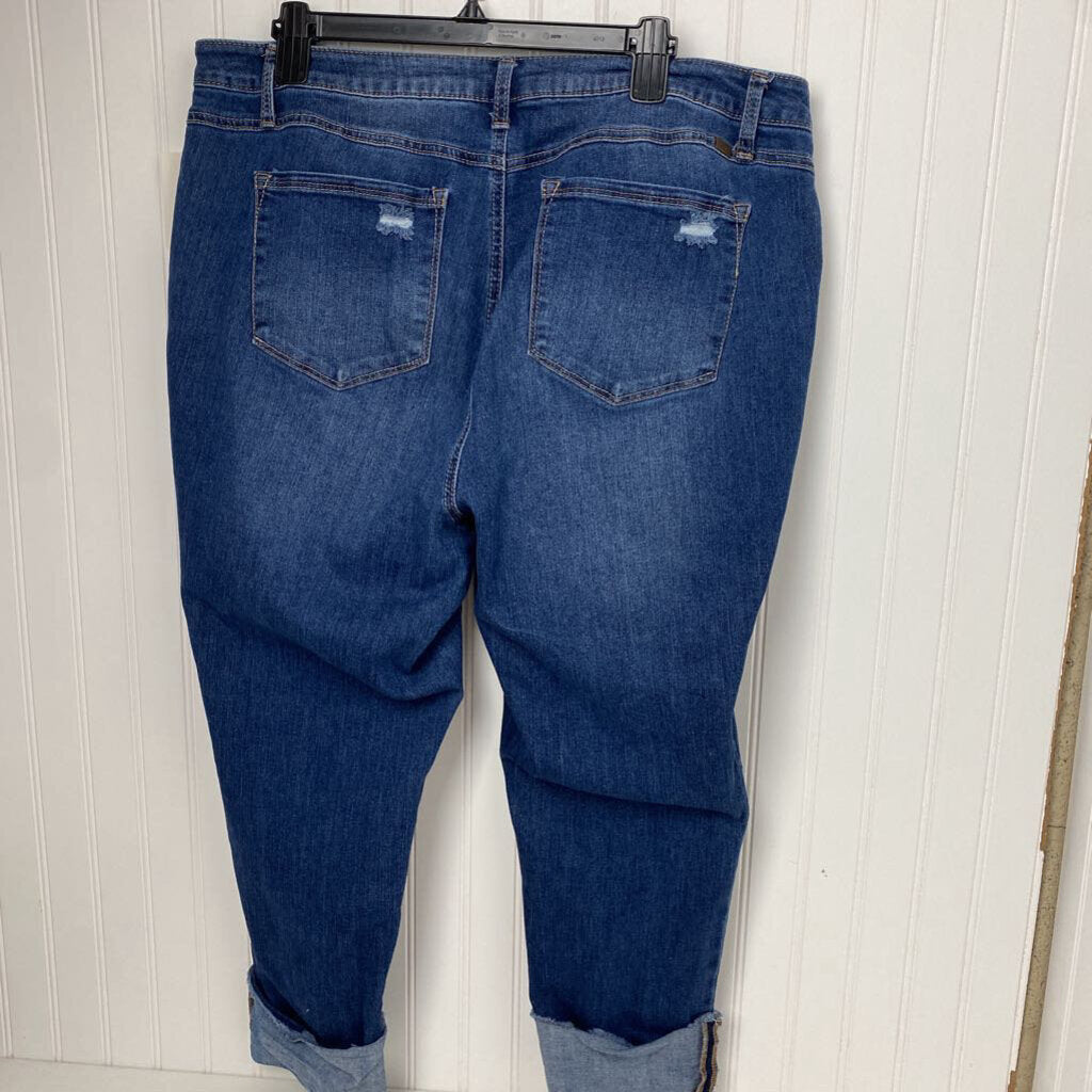 WOMENS PLUS ANKLE JEANS