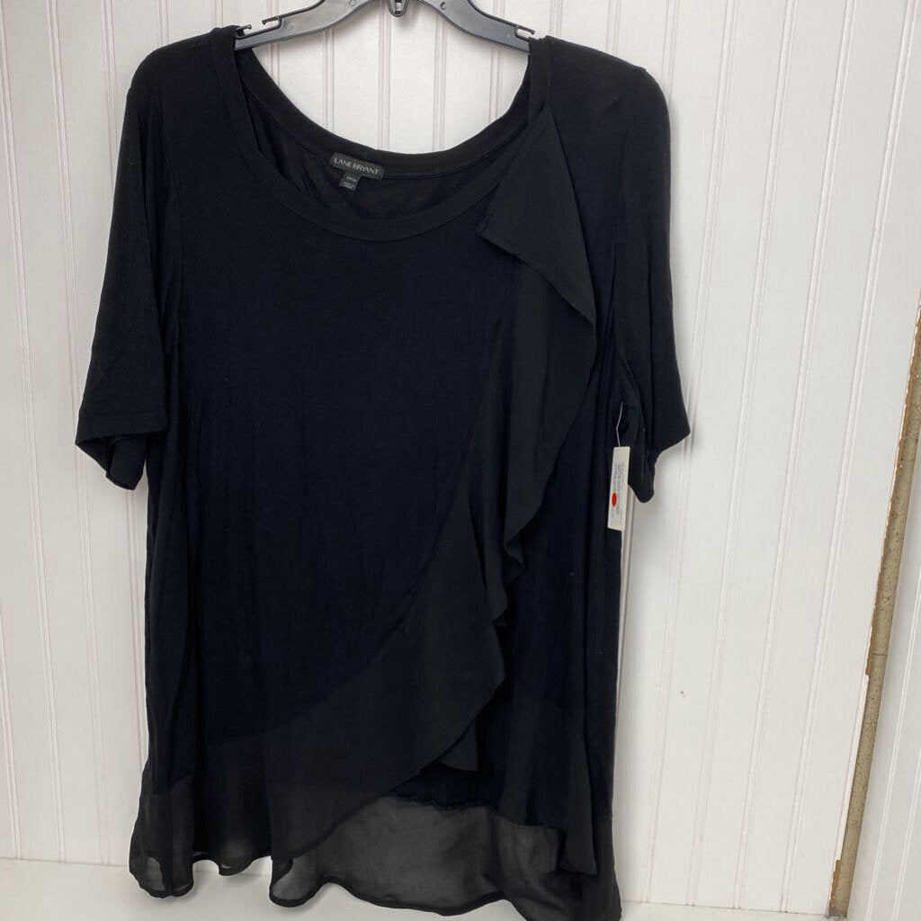 SHORT SLEEVE KNIT TOP