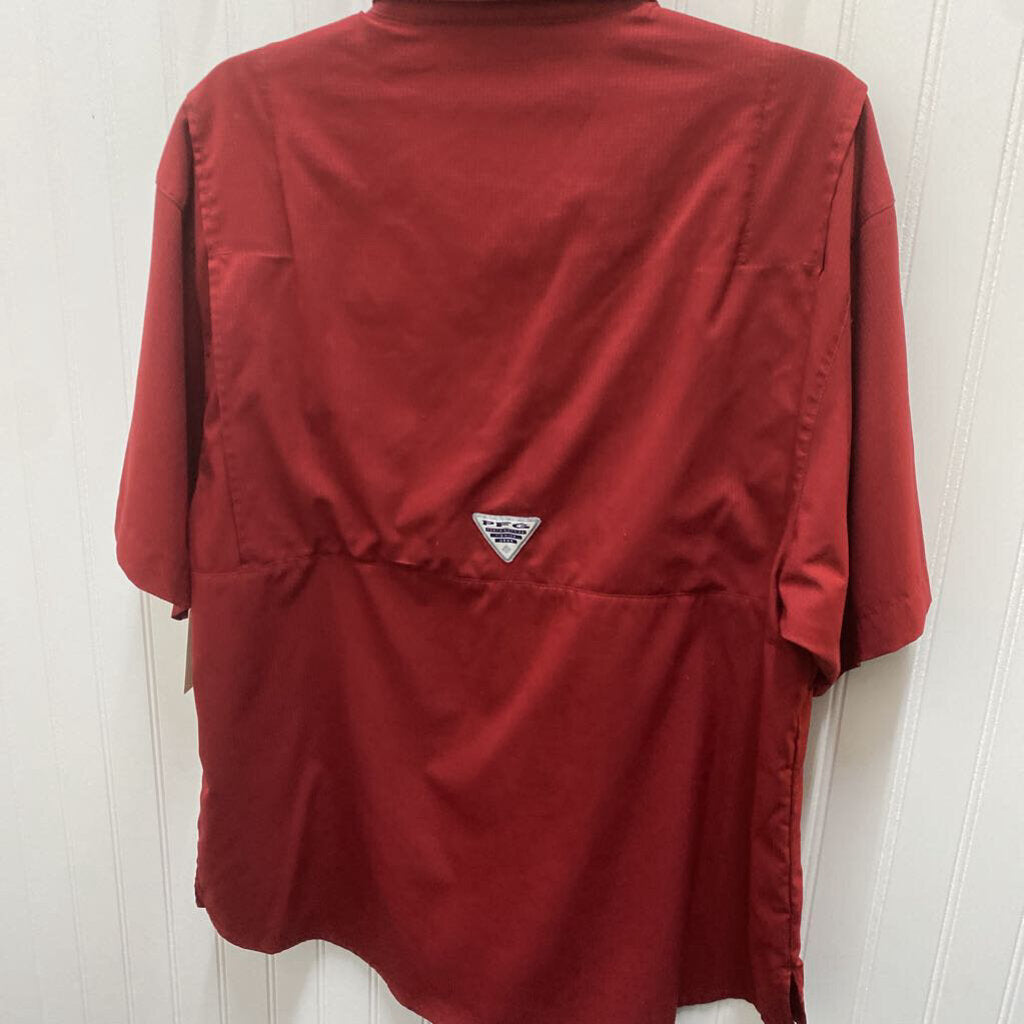 SHORT SLEEVE ARKANSAS RAZORBACKS BUTTON UP