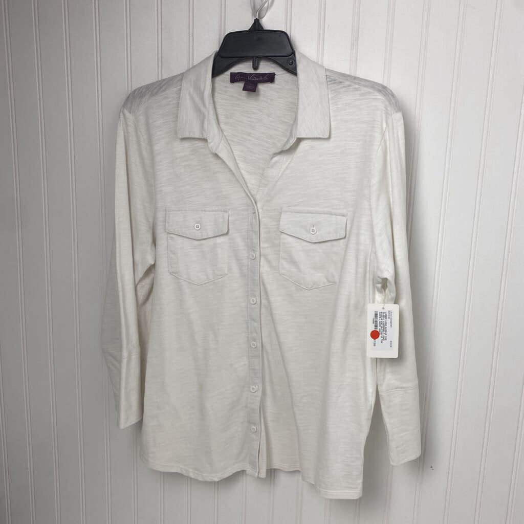 LONG SLEEVE KNIT BUTTON UP TOP