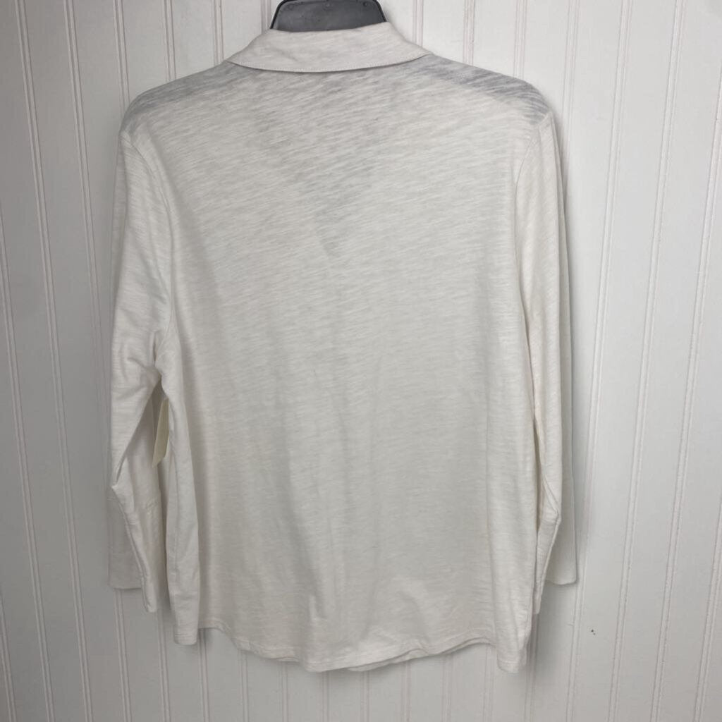 LONG SLEEVE KNIT BUTTON UP TOP