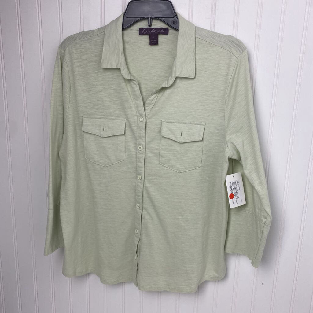 LONG SLEEVE KNIT BUTTON UP TOP