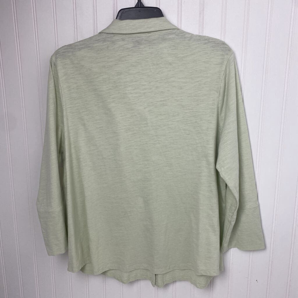 LONG SLEEVE KNIT BUTTON UP TOP