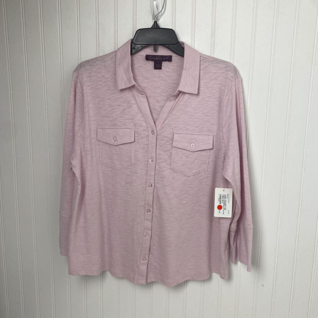 LONG SLEEVE KNIT BUTTON UP TOP