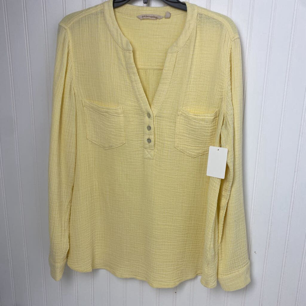 LONG SLEEVE V NECK TOP