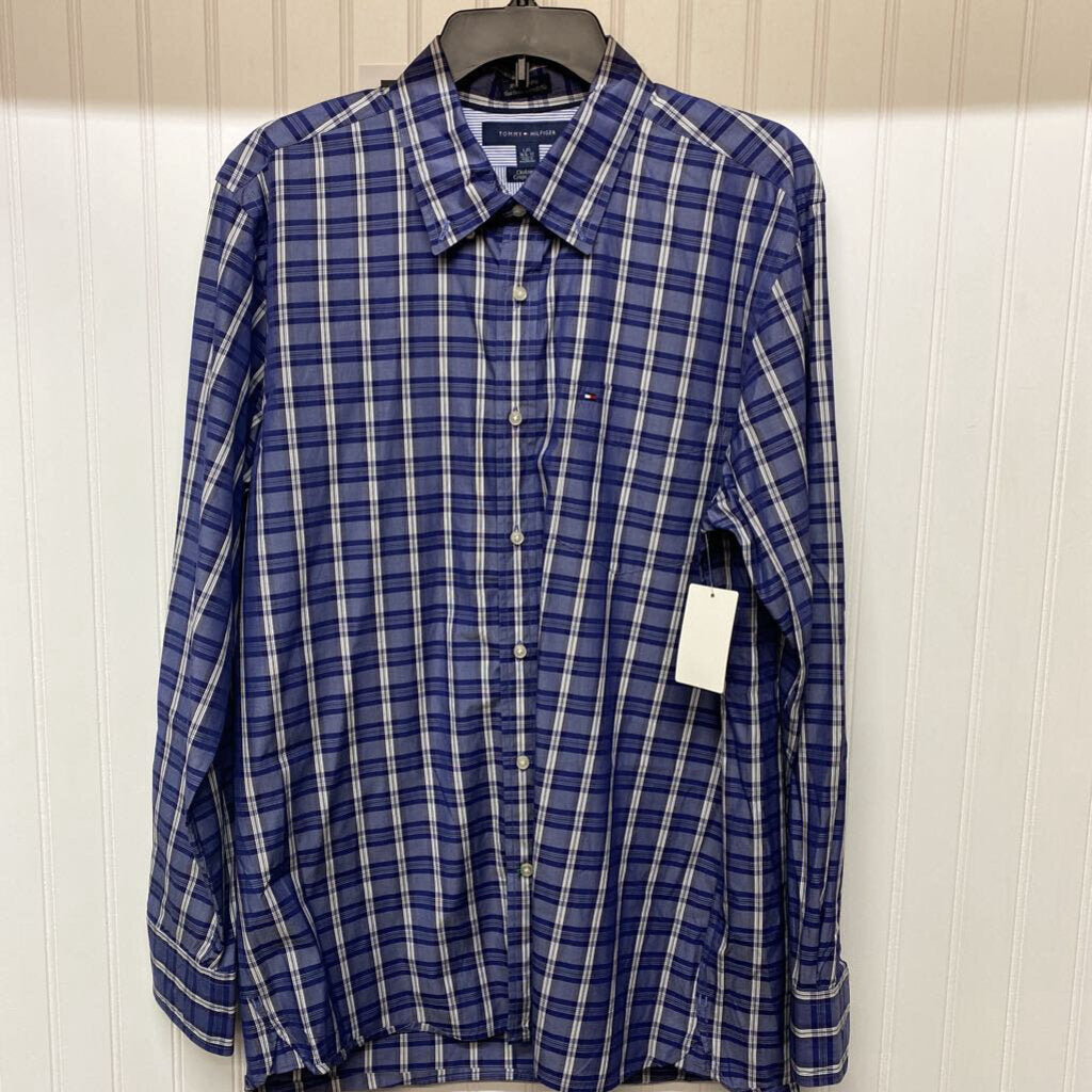 BLUE PLAID BUTTON DOWN