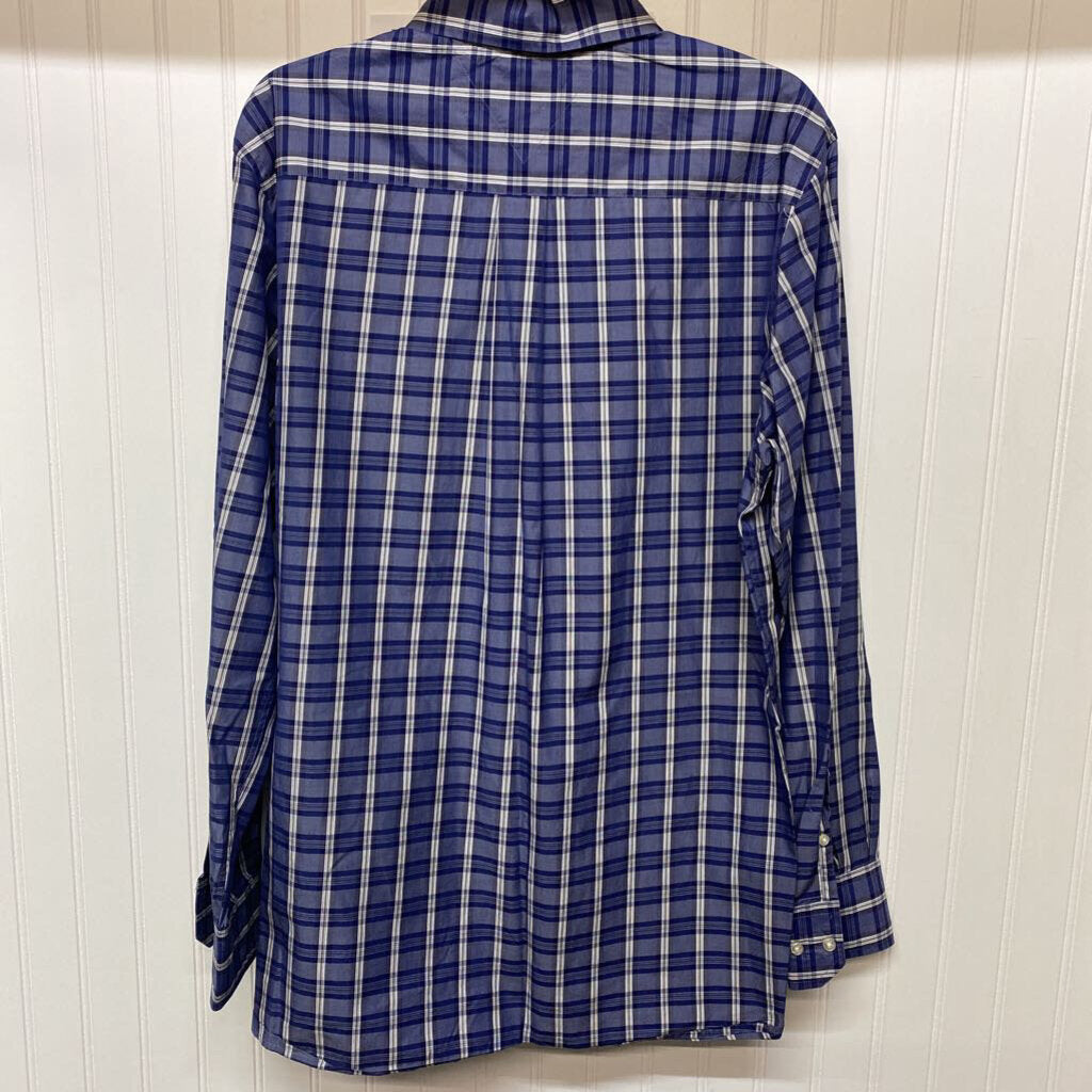 BLUE PLAID BUTTON DOWN