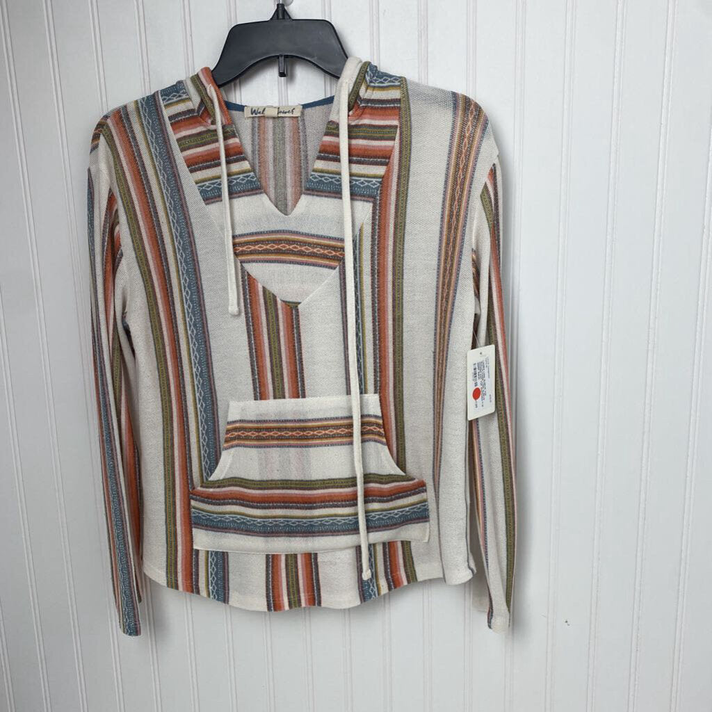 LONG SLEEVE HOODED KNIT TOP