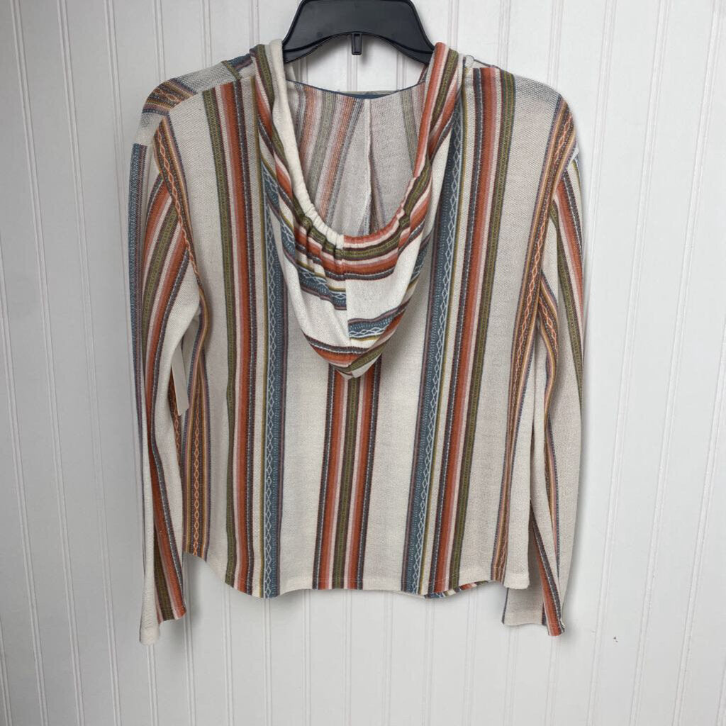 LONG SLEEVE HOODED KNIT TOP
