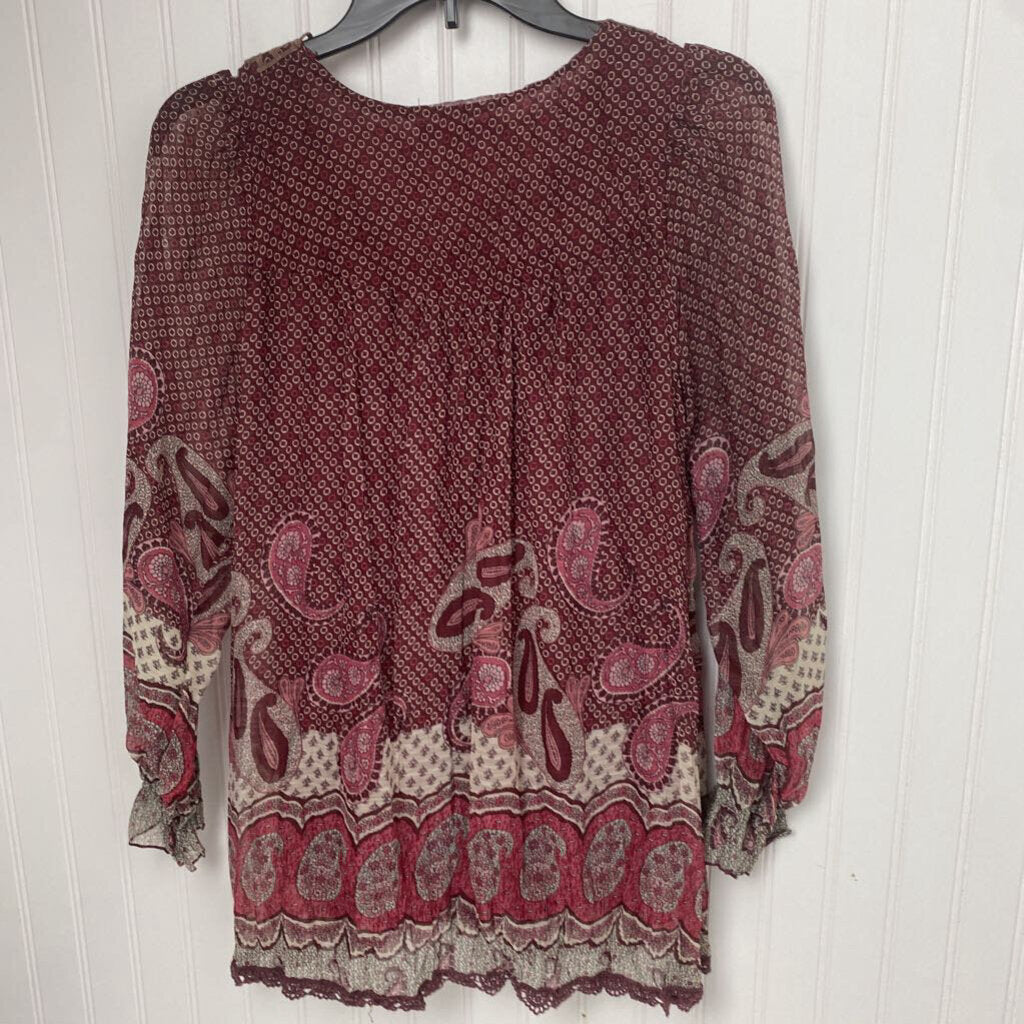 LONG SLEEVE SHEER BLOUSE